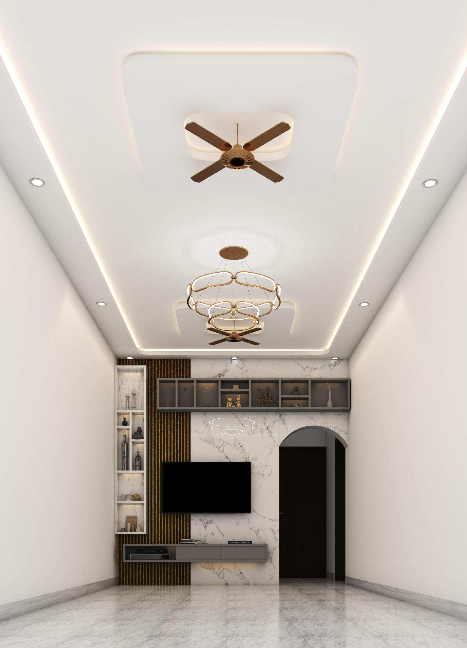 modern living room by home interior design experts in Marthandam