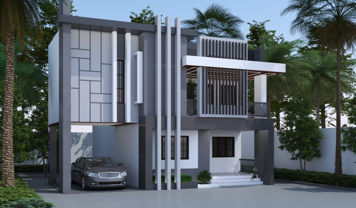 Modern exterior home design with stylish façade, elegant outdoor lighting, and premium finishes by Decor Interior