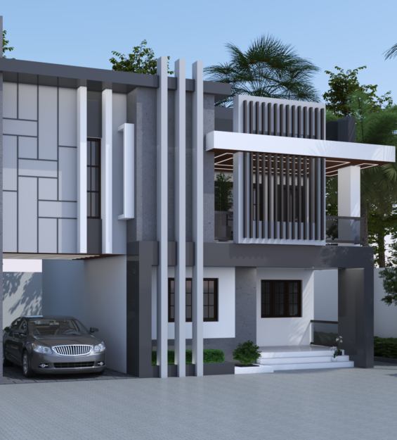 Modern exterior home design with stylish façade, elegant outdoor lighting, and premium finishes by Decor Interior
