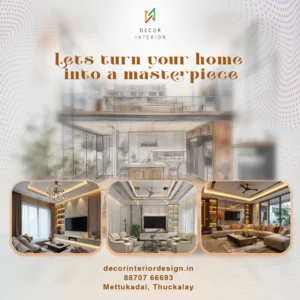 Modern living room and luxury interior design by Decor Interior – best interior designer near me in Thuckalay, marthandam.