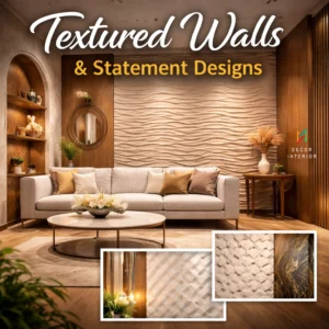 textured wall design 3d panels modern interior statement wall living room design